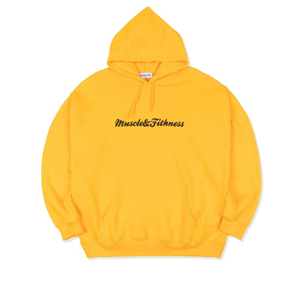 MUSCLES&amp;FITNESS HOODIE YELLOW